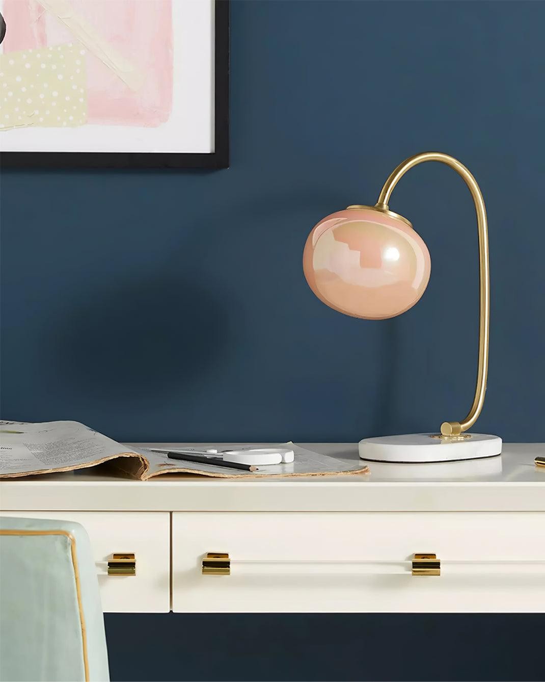 Scandinavian Cream Ball Table Lamp For Living Room M454