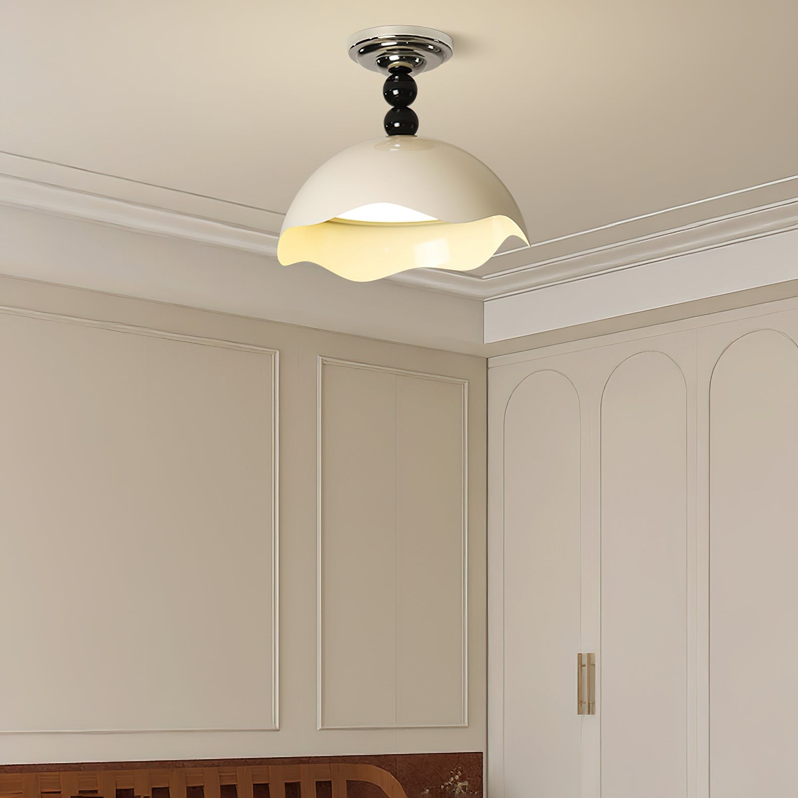 Modern Wave Crest Metal Ceiling Lamp M500