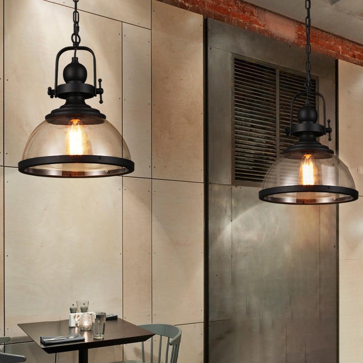 Modern Industrial Style Dome Glass Pendant Lamp M165