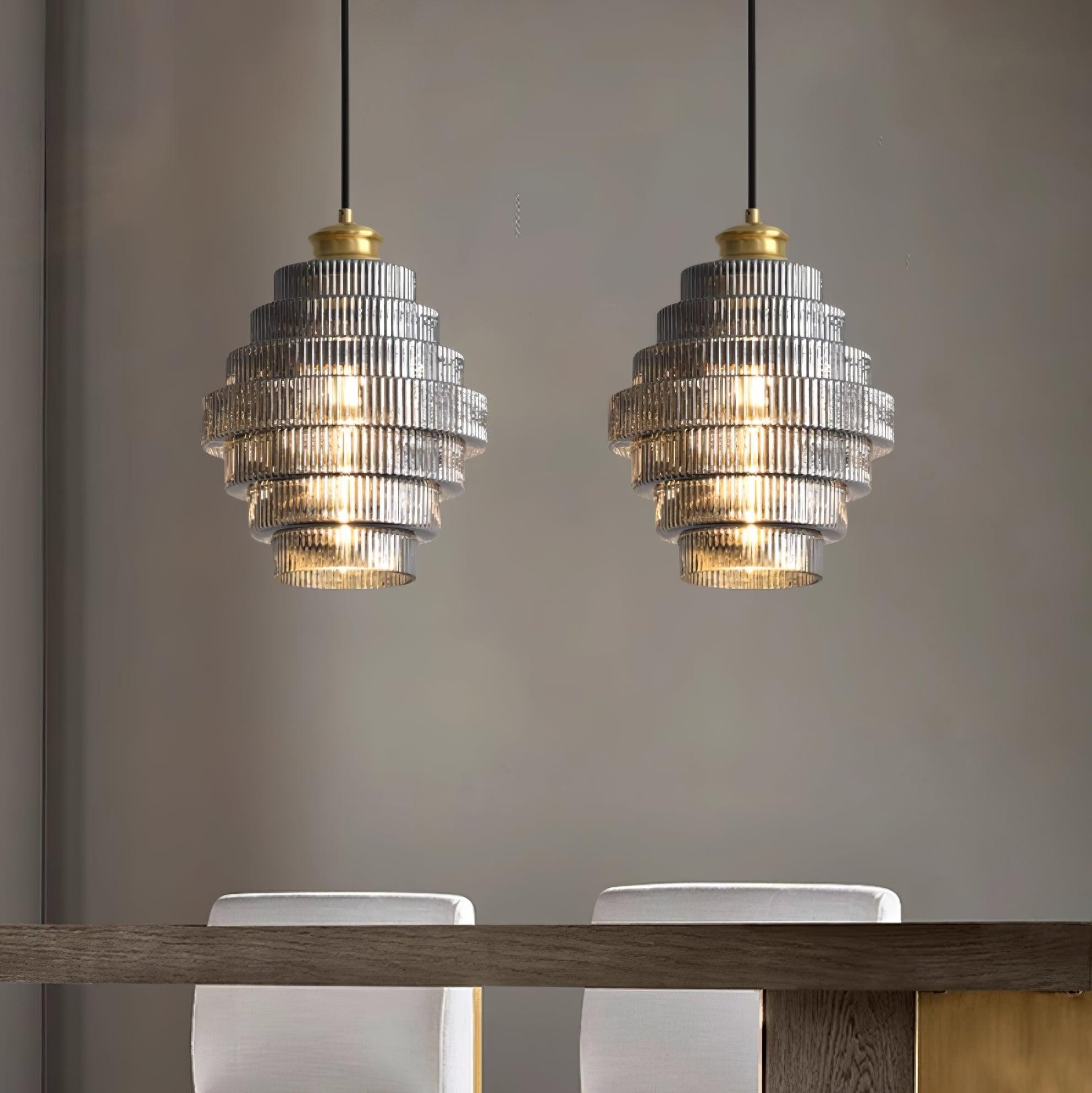 Modern Creative Pleated Design Glass Pendant Lamp M147