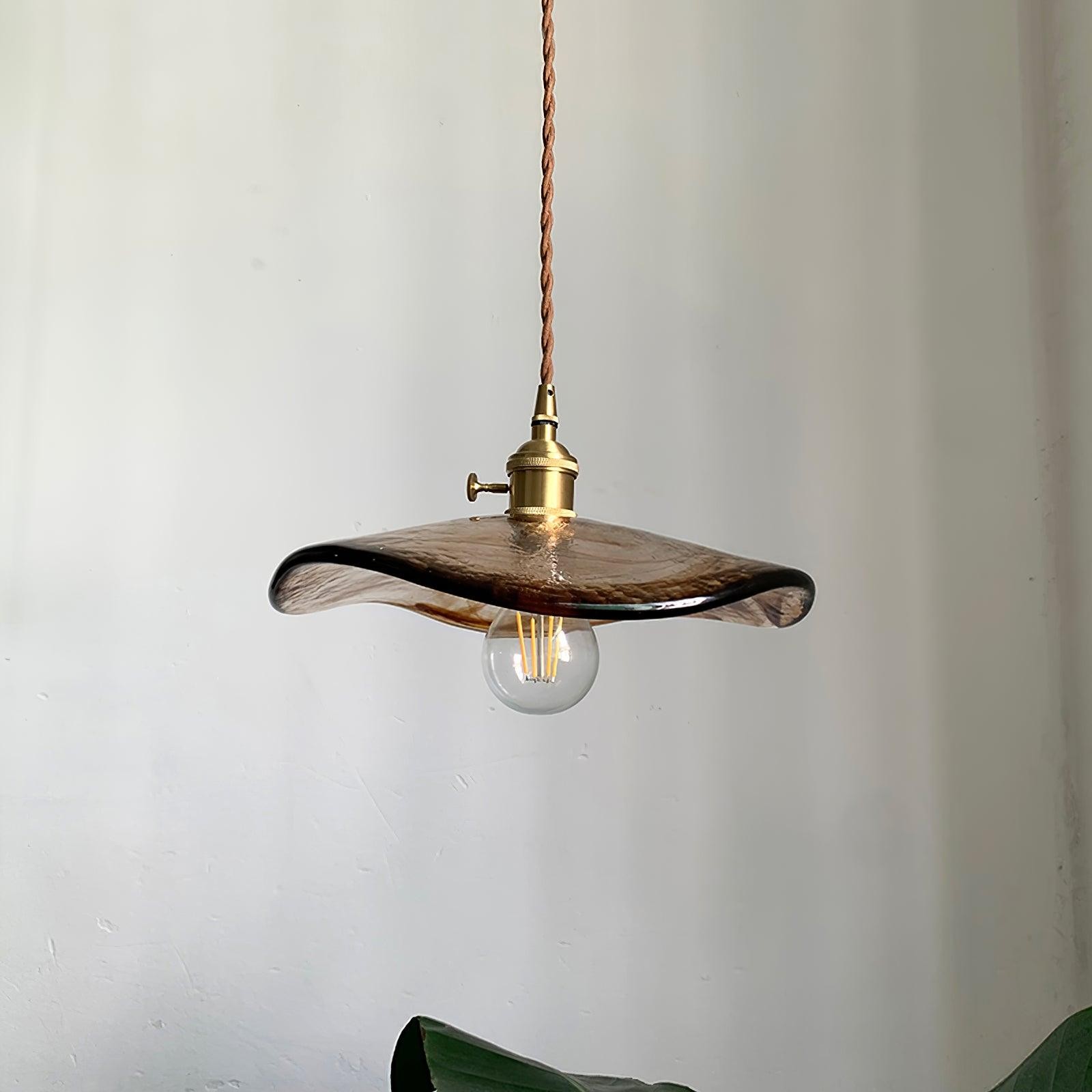 Flower Petal Glass Pendant Light M474