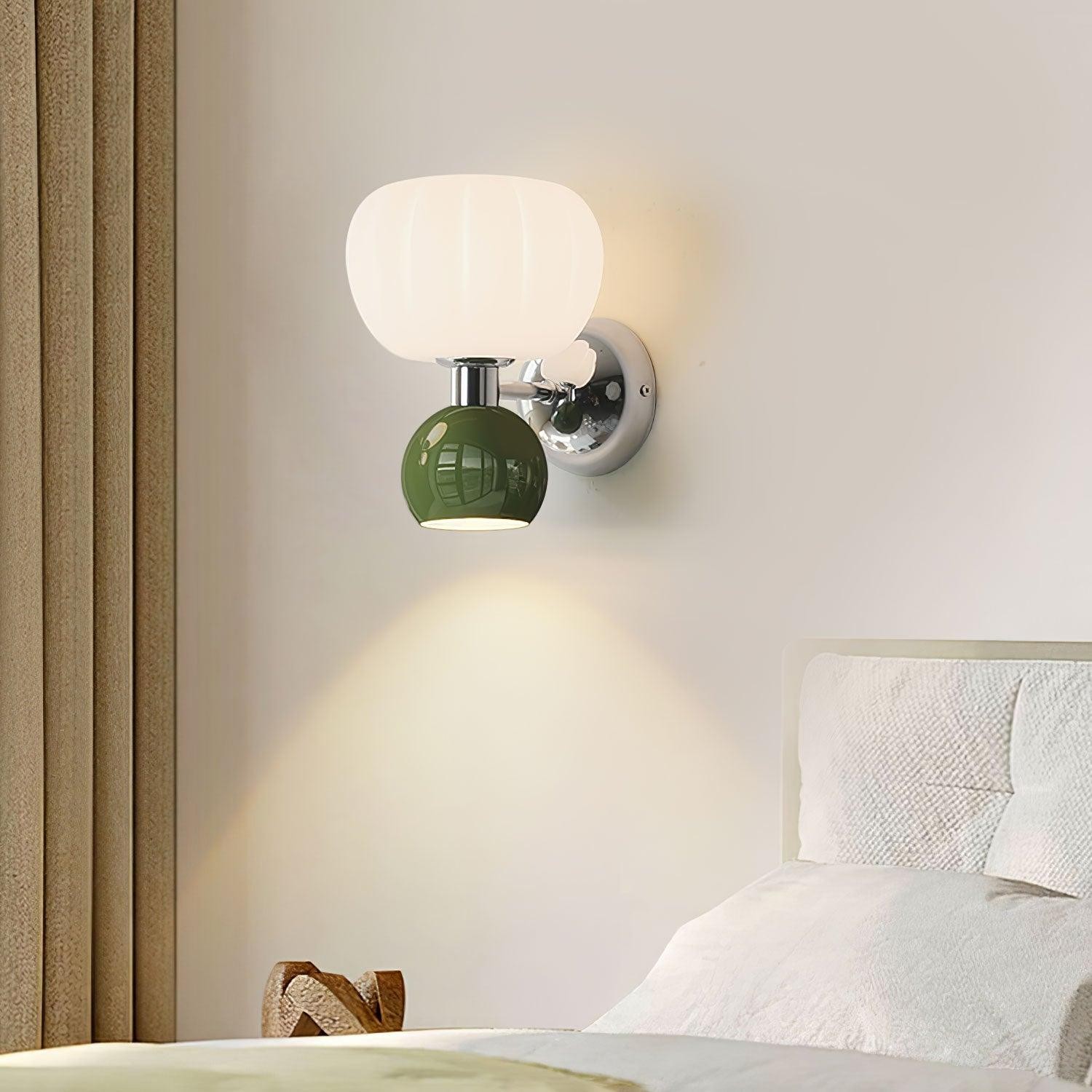 Cream Style Bedroom Bedside Pumpkin Wall Sconce M540