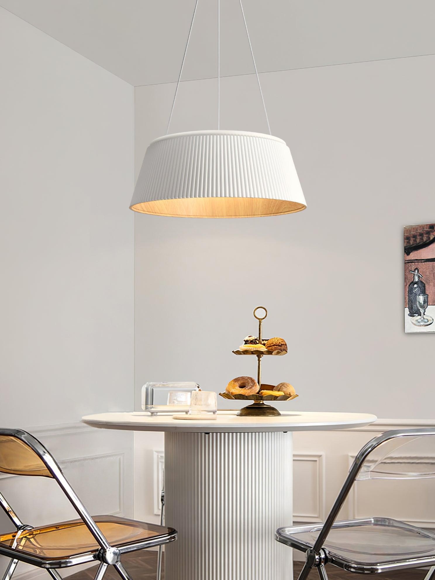 Minimalist Corrugated Lampshade Bedroom Pendant Lamp M389