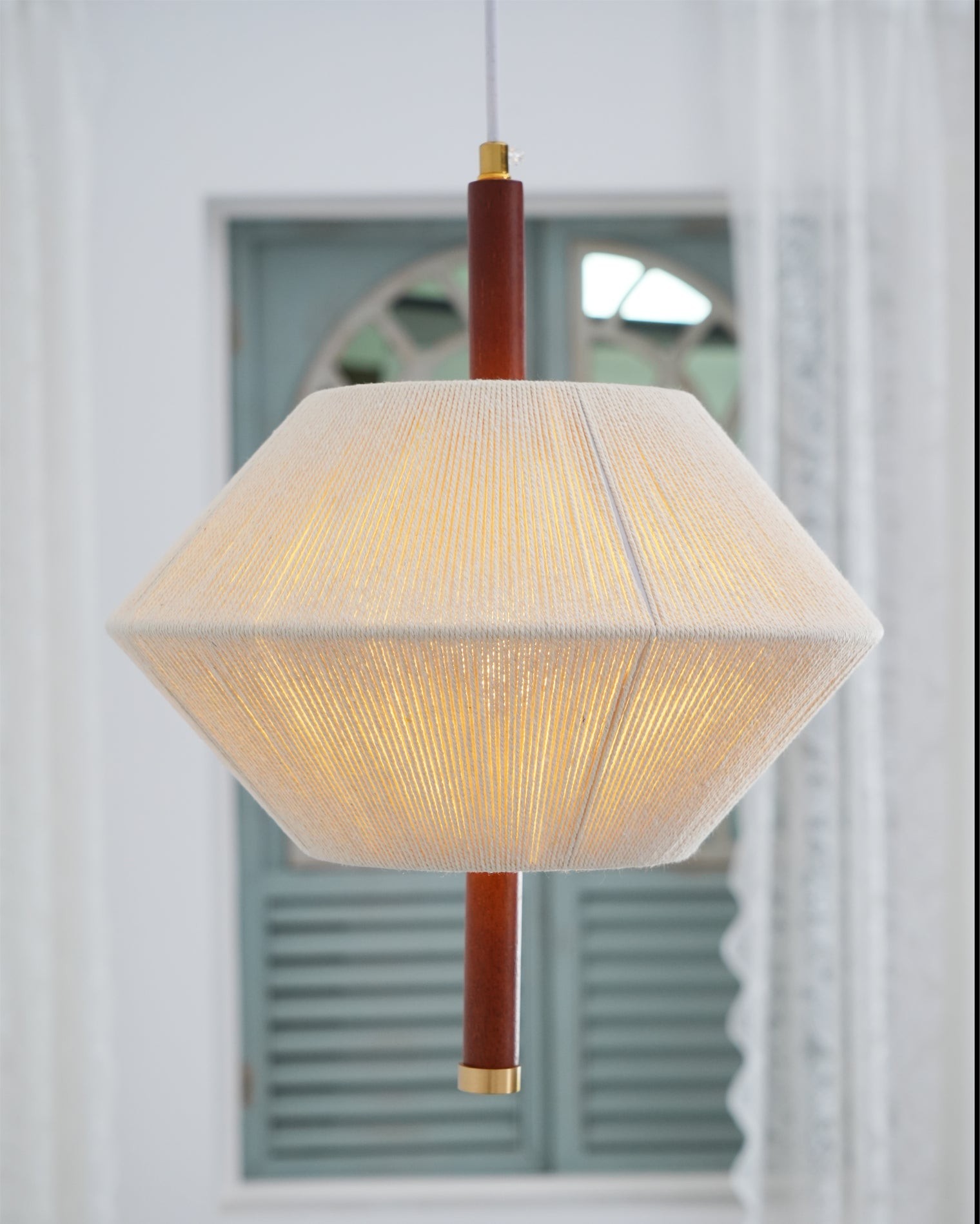 Japanese Wabi-Sabi Style Woven Fabric Pendant Lamp M109