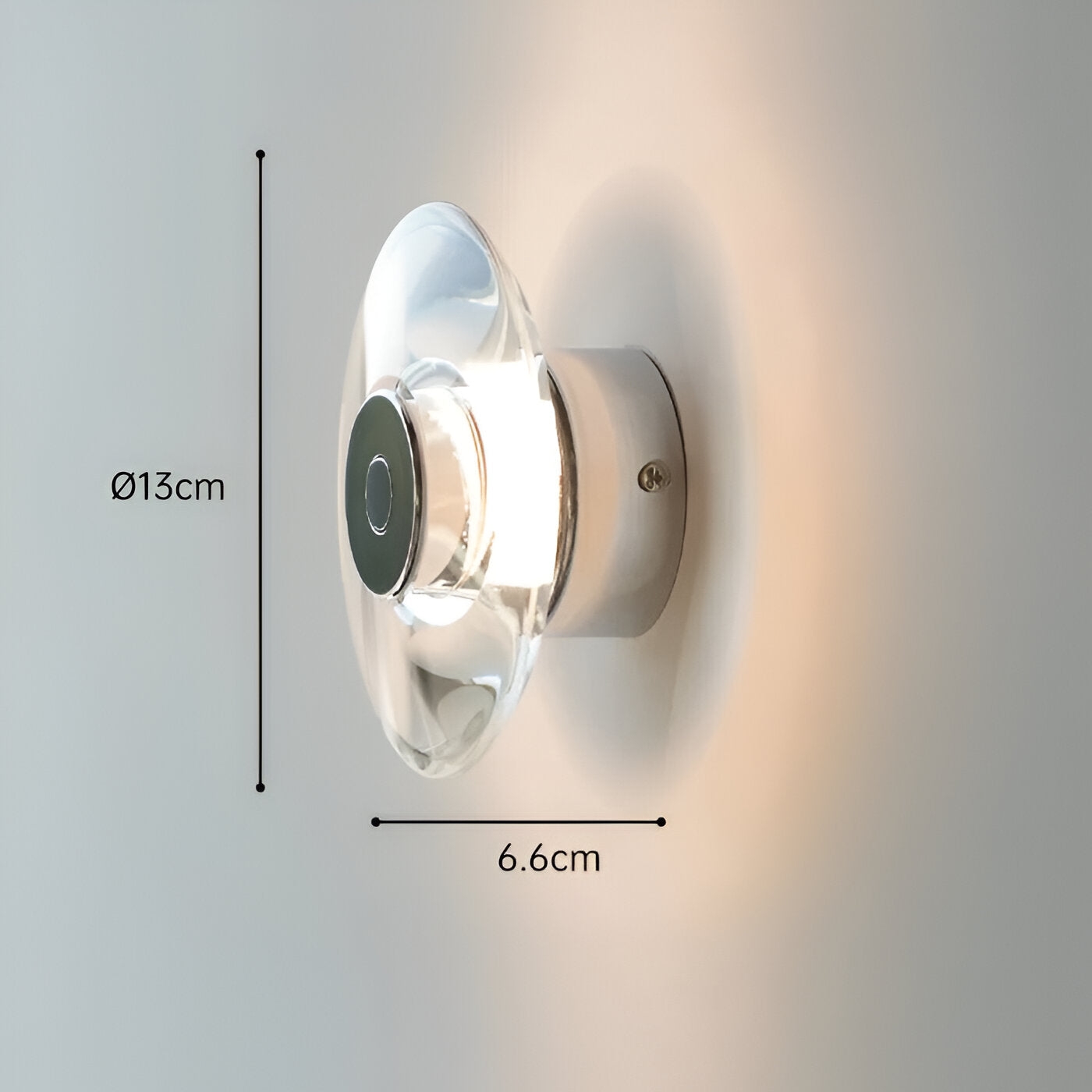 Italian Crystal Minimalist Clementine Wall Light D958