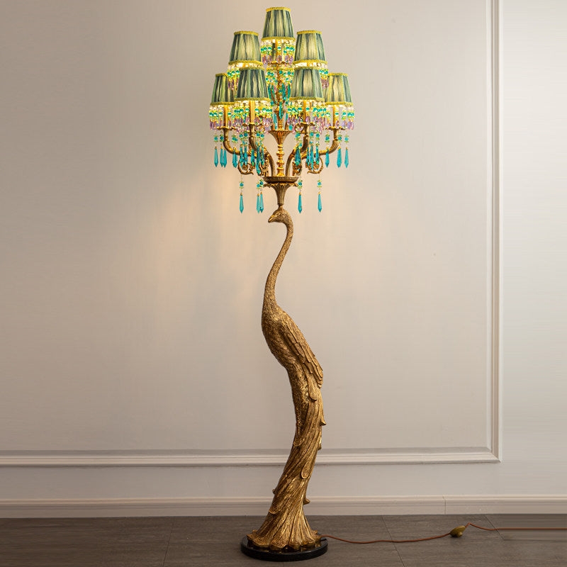 Perky Peacock Floor Lamp D761