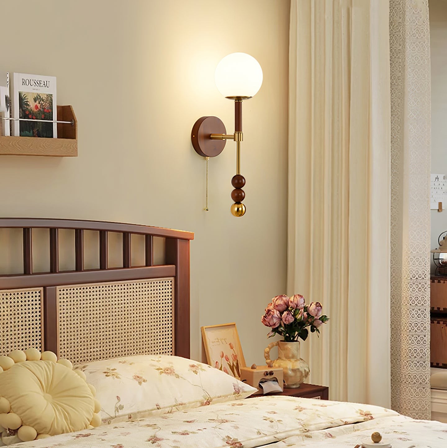 Retro Solid Wood Series Wall Lamp M523
