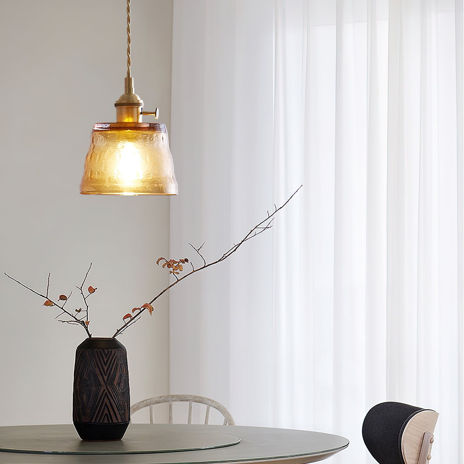 Retro Small Cup Glass Pendant Lamp M276