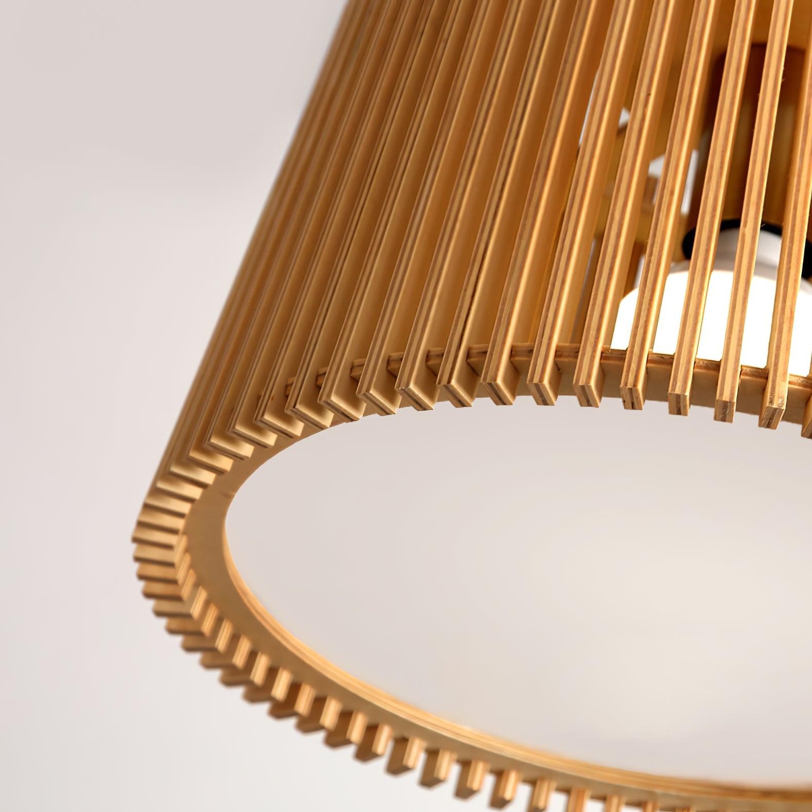 Wooden Log Color Cage Pendant Light M425