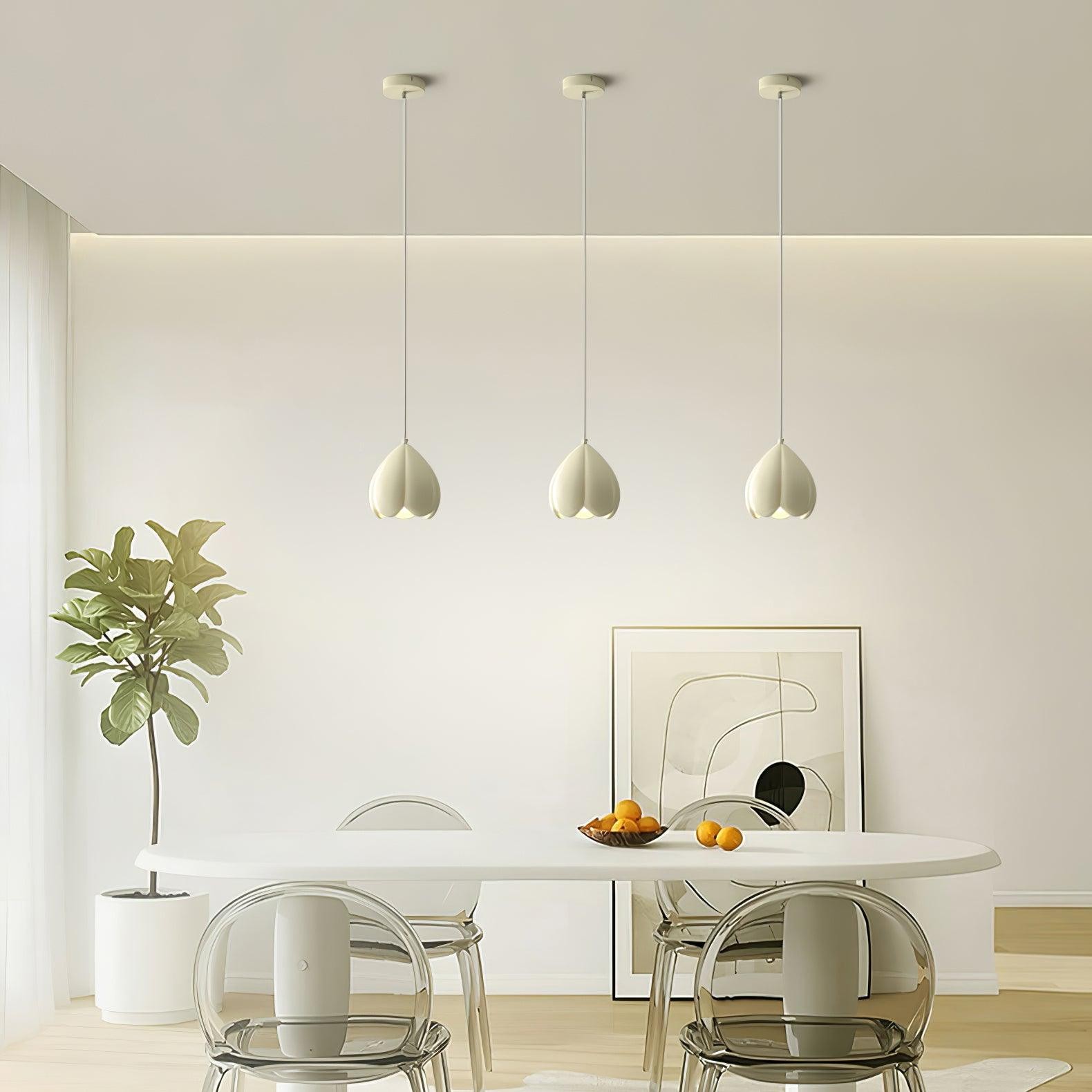 Cream Color Resin Pod Pendant Lamp M475