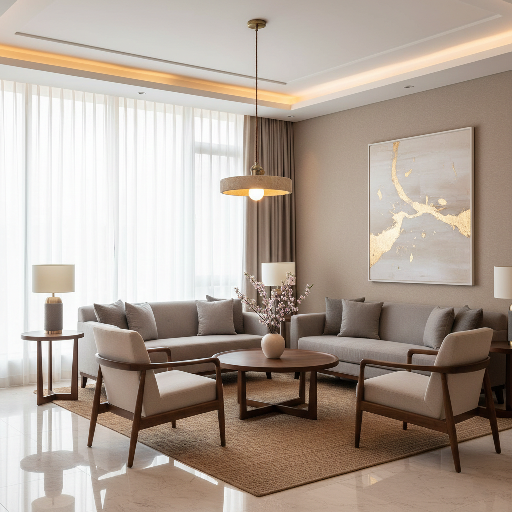 Alagusmo Minimalist Travertine Pendant Light D892
