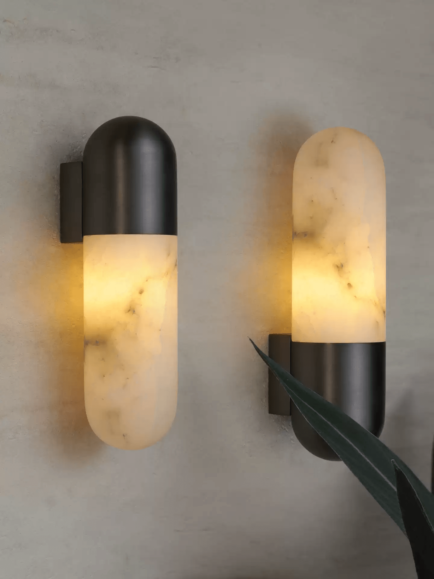 Capsule Alabaster Sconce D405