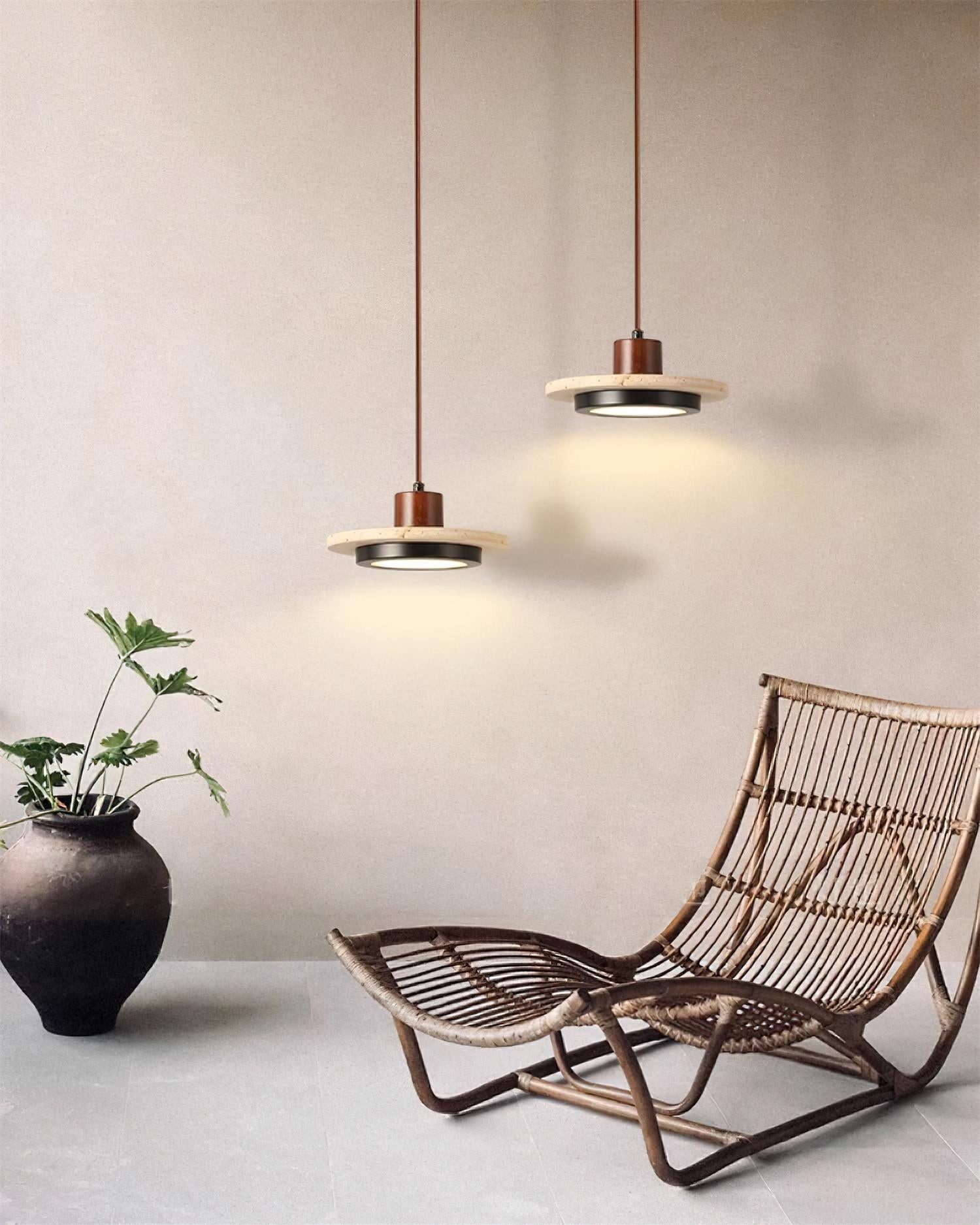 Creative Retro Regular Disc LED Pendant Lamp M254