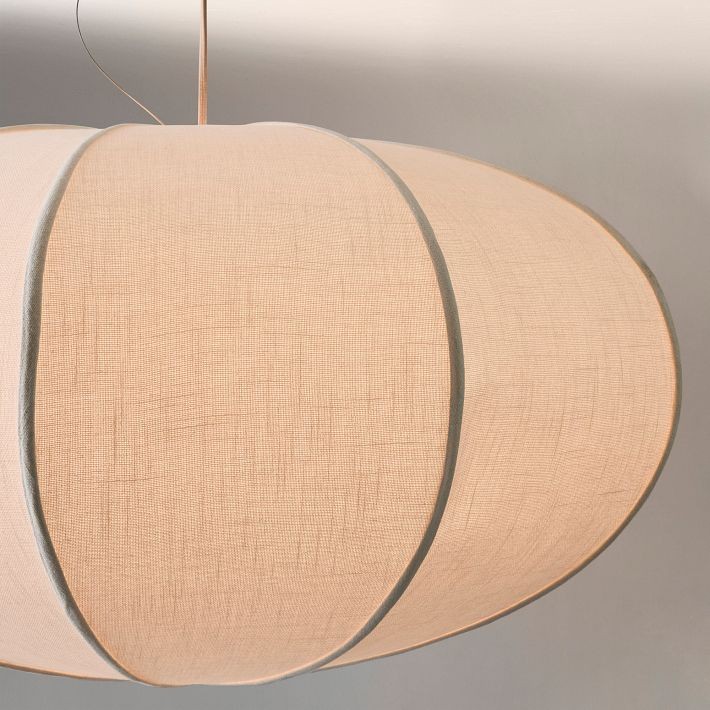 Alvian Pendant Light - Linen Shade with Adjustable Height for Cozy Dining T216