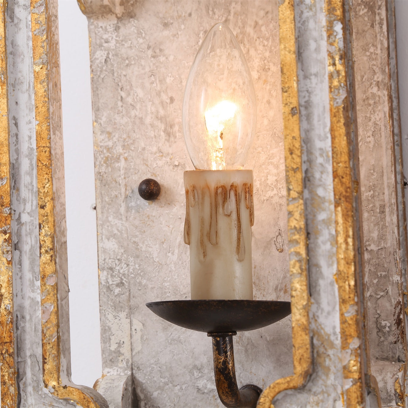 Boho Rustic Cube Sconce D630