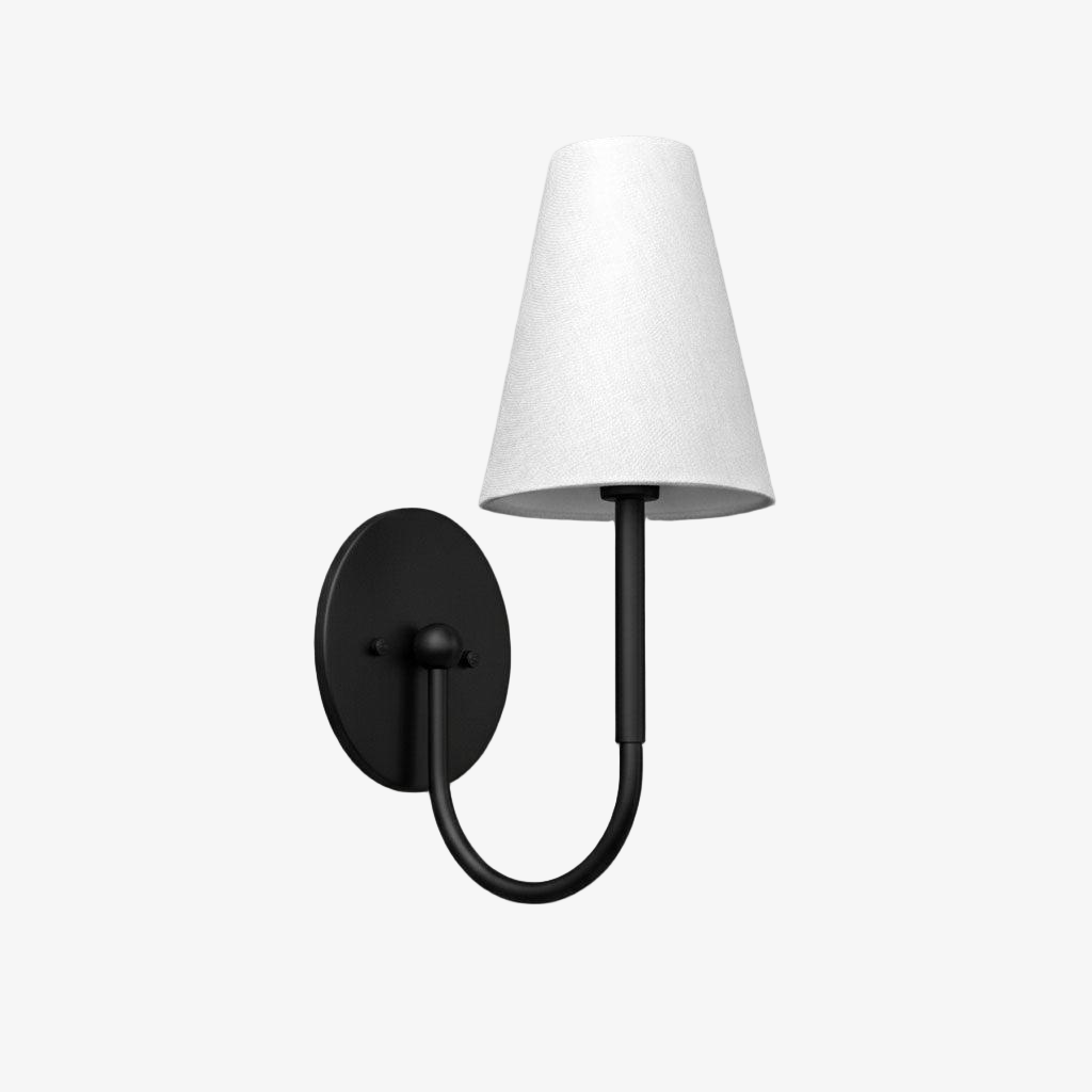 Curva Metal Collection Traditional Wall Light - Brass Finish with Shade T399