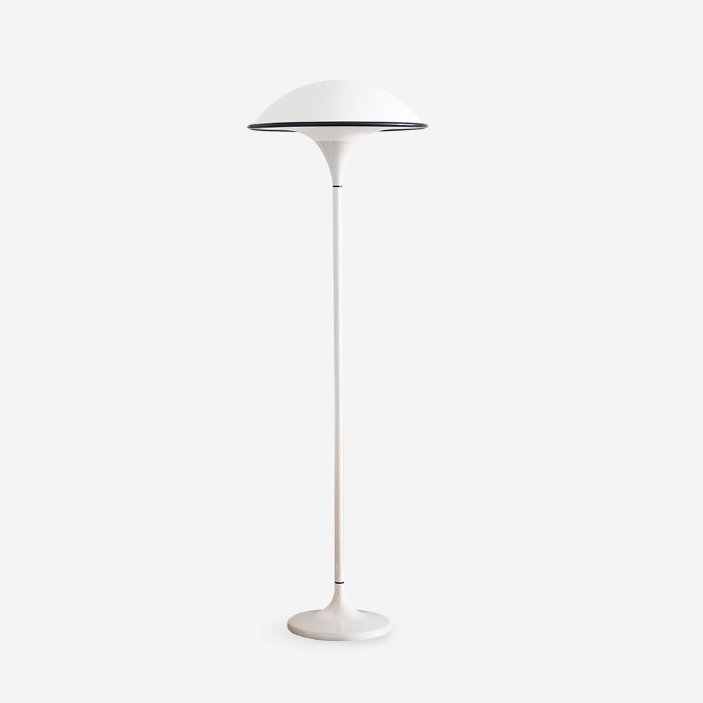 Danish Retro White Flying Saucer Floor Lamp M379