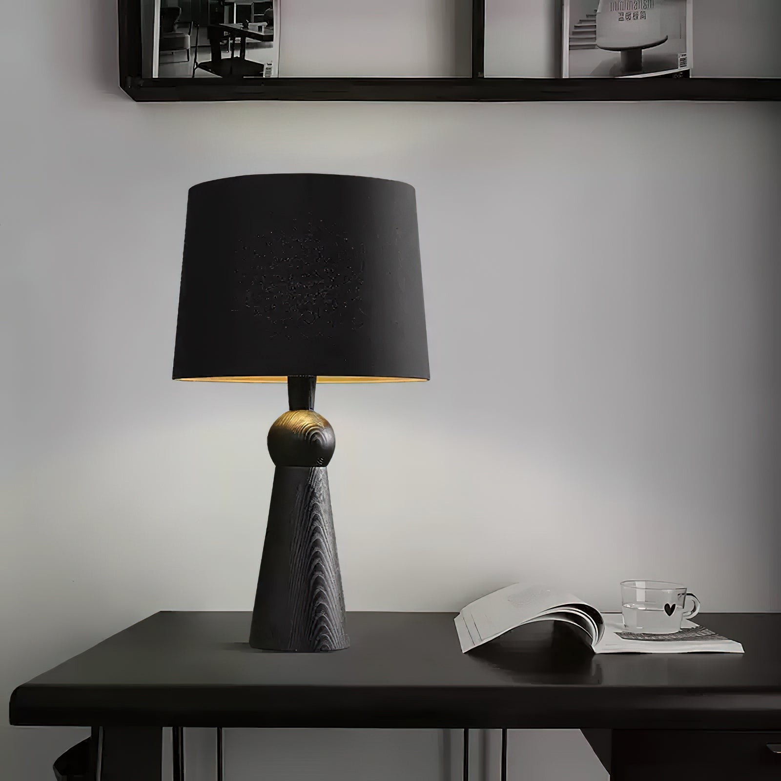 Nordic Retro Solid Wood Fabric Table Lamp M87