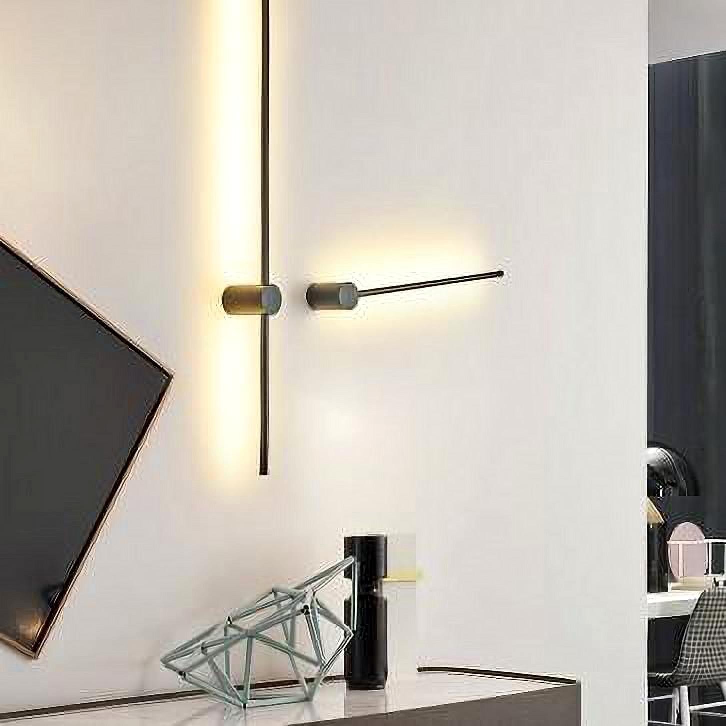 Modern Industrial Black Linear LED Wall Light