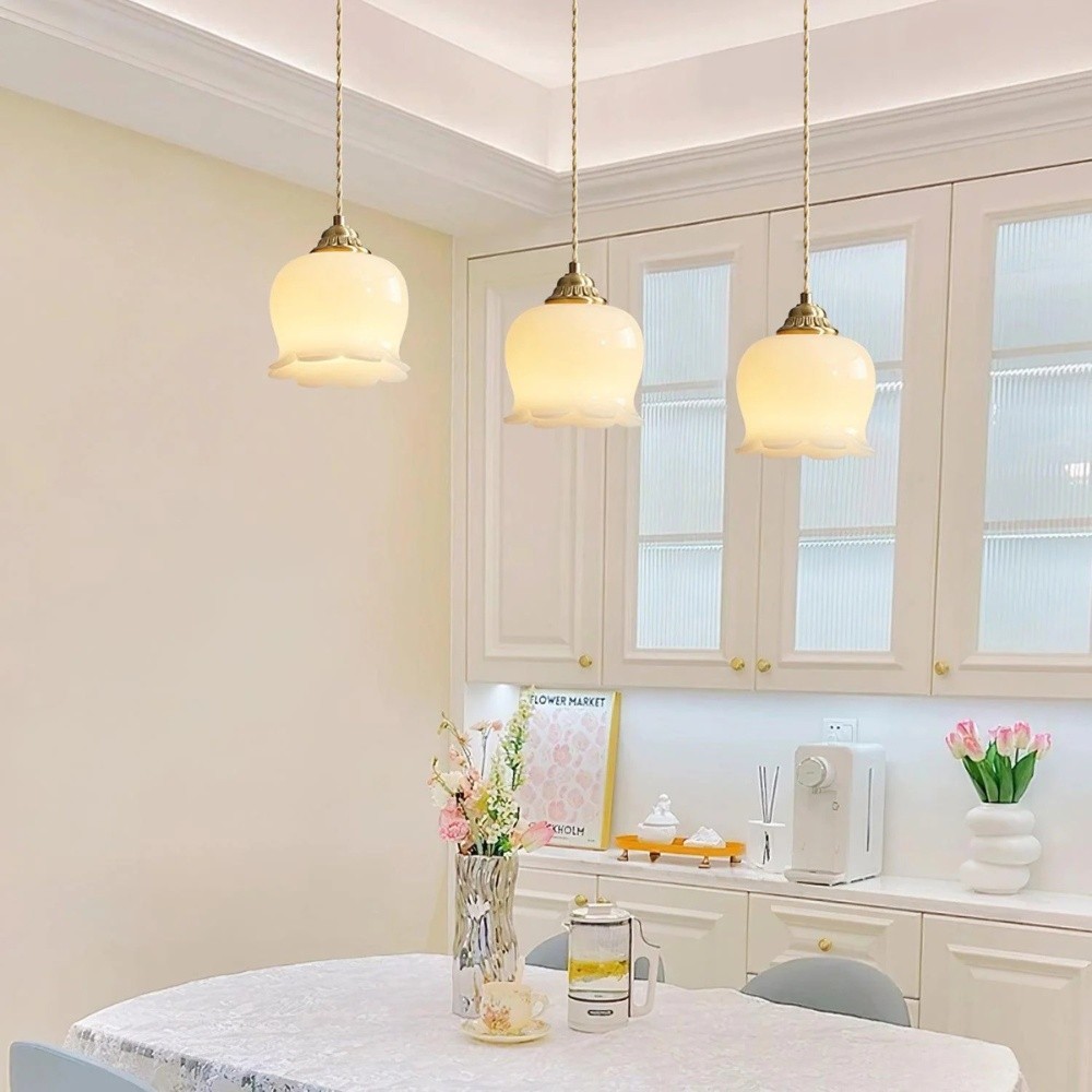 Nordic Milk Valley Flower Pendant Light S130
