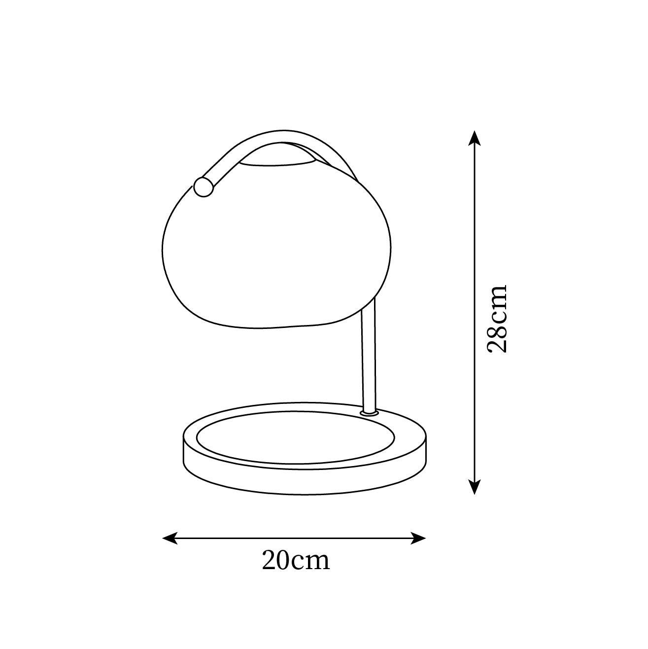 Modern Bauhaus Glass Candle Warmer Table Lamp M142