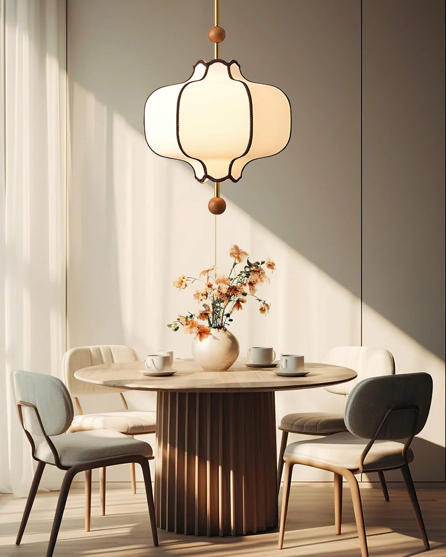 Vintage Textured Fabric Pendant Light M371