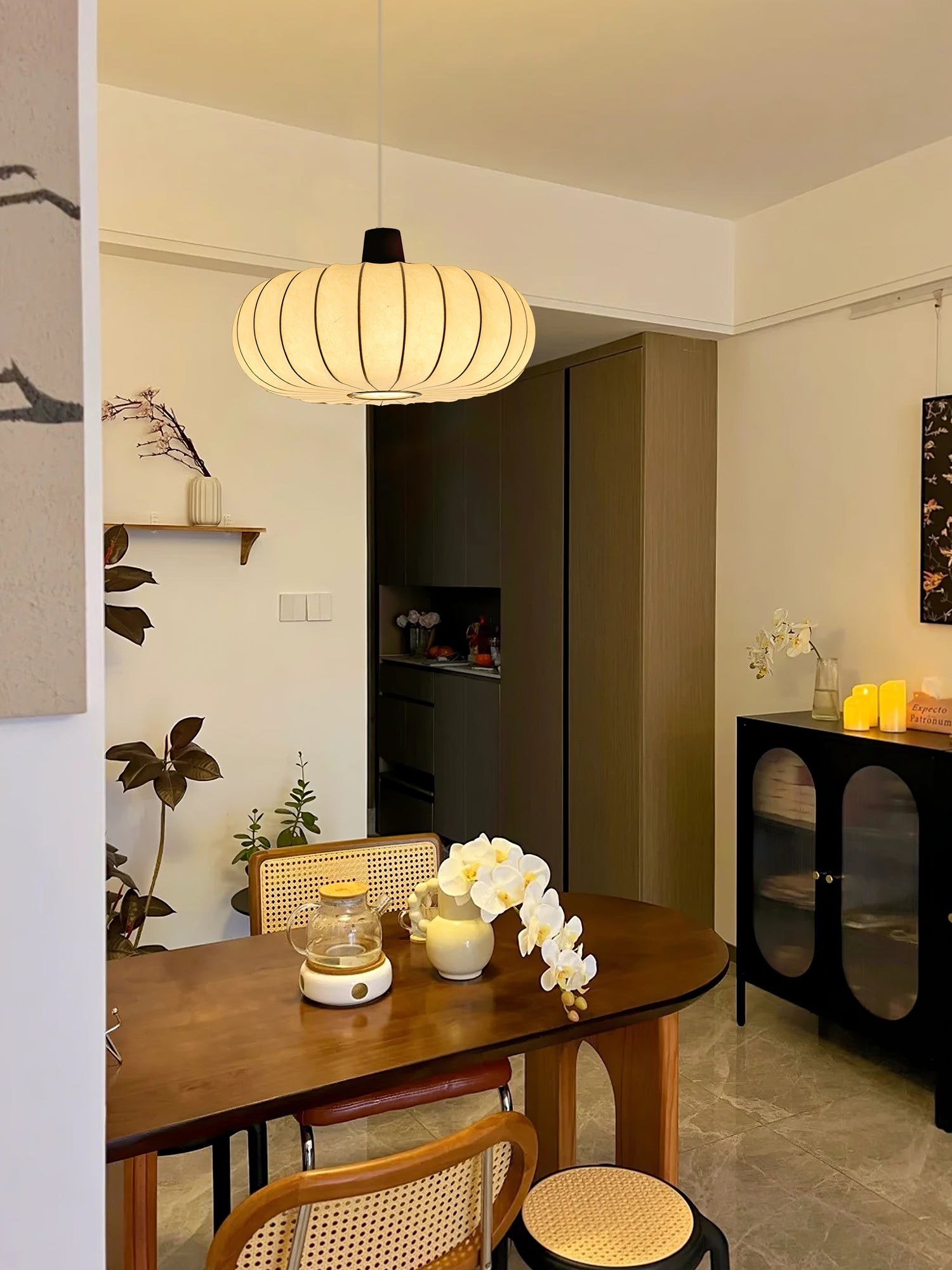 Classic Silk Lantern Pendant Light M514