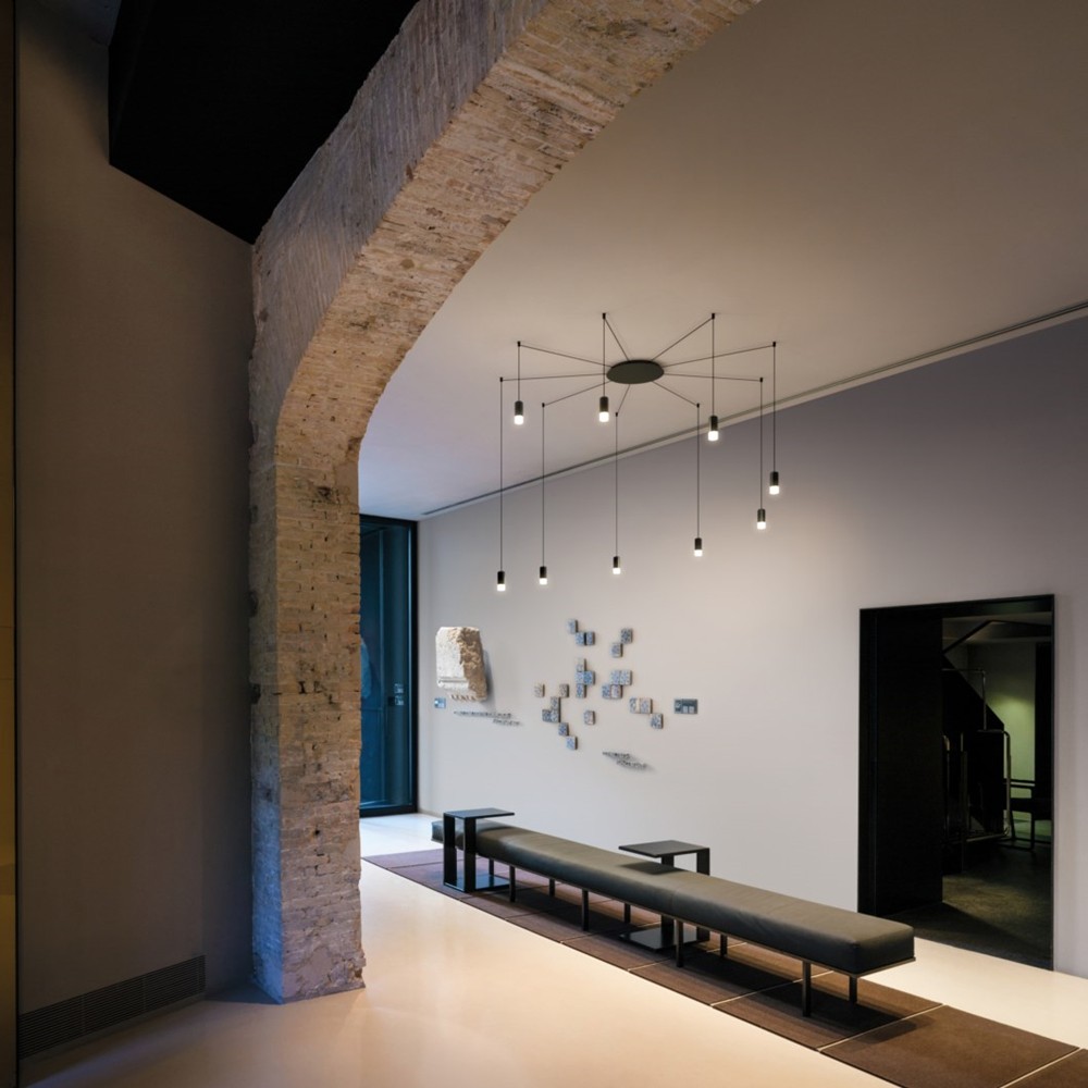 Industrial Black Wireflow Free Form LED Pendant Light