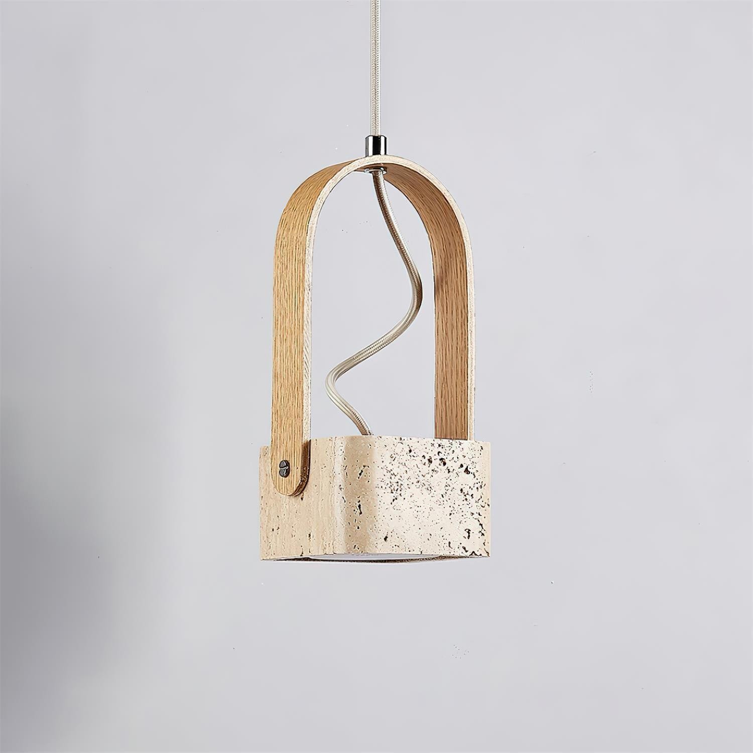Geometric Yellow Travertine Pendant Lamp M368