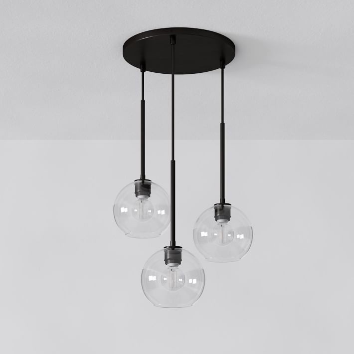 Selvion Minimalist Crystal Chandelier - Handcrafted Glass Sculptural Lighting Fixture T150