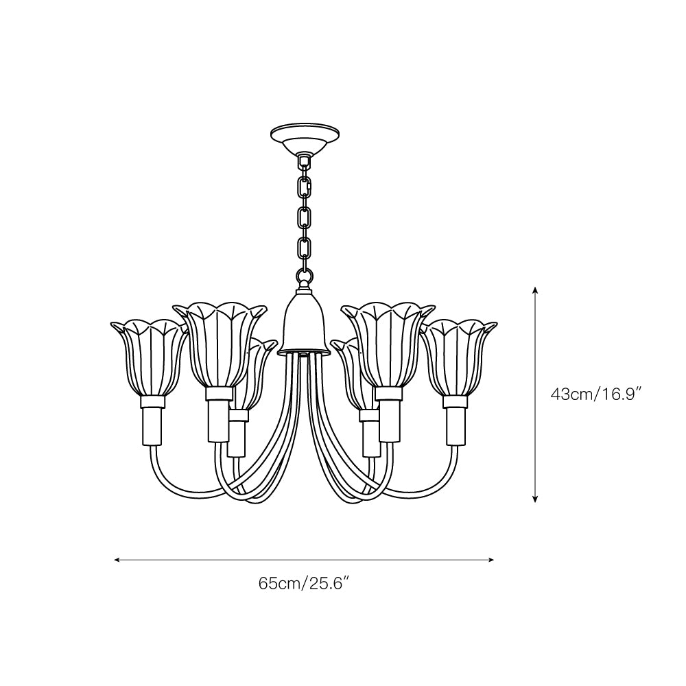 Columbia Brass Chandelier D505