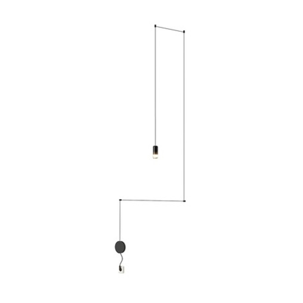 Industrial Black Wireflow Free Form LED Pendant Light