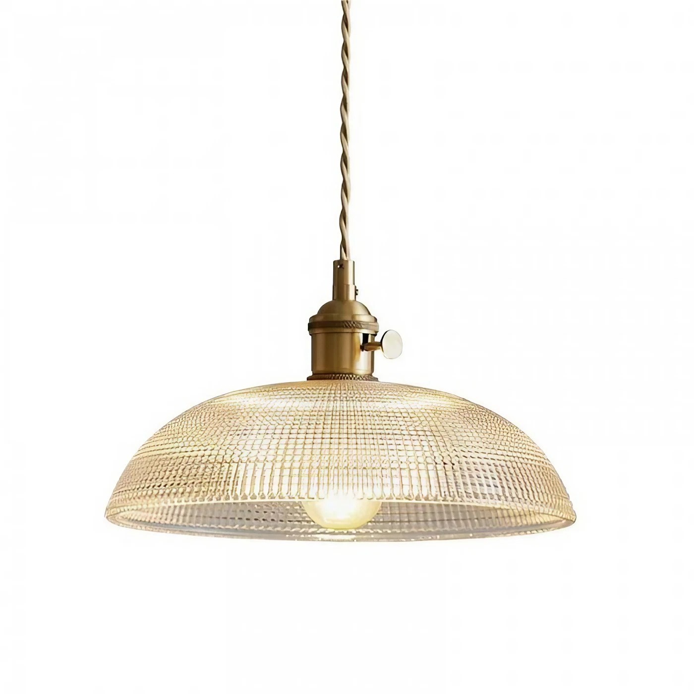 Velaris Vintage Copper Bowl Glass Pendant Light S96