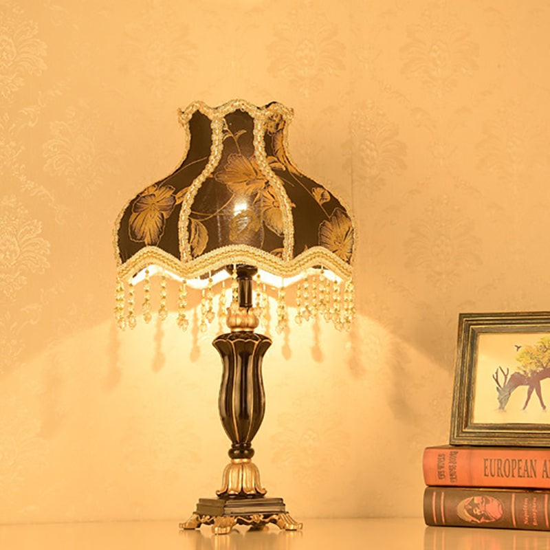 Palace Floral Resin Carved Base Table Lamp M16