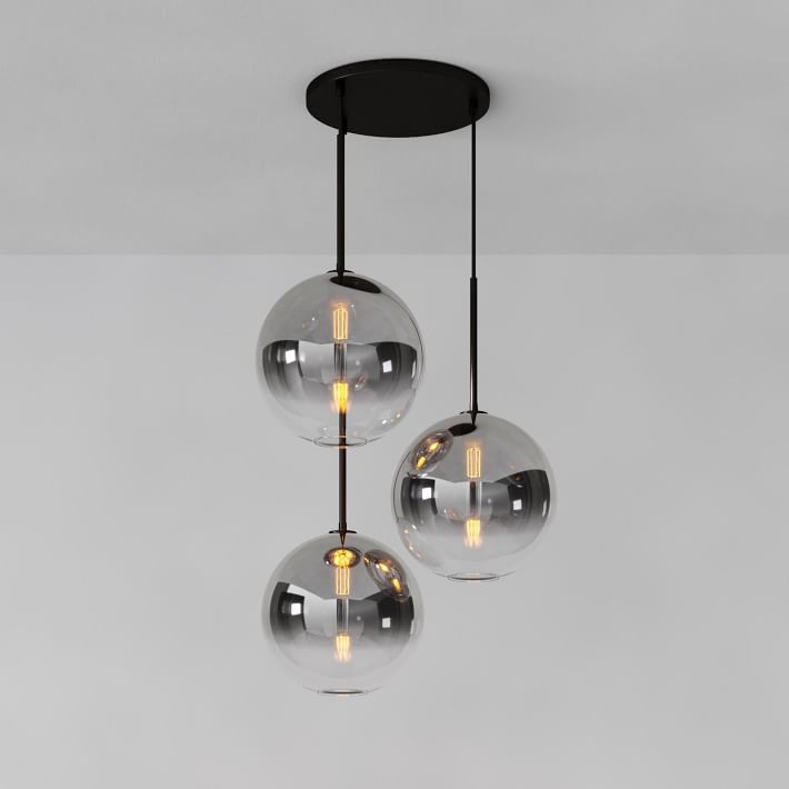 Selvion Minimalist Crystal Chandelier - Handcrafted Glass Sculptural Lighting Fixture T150