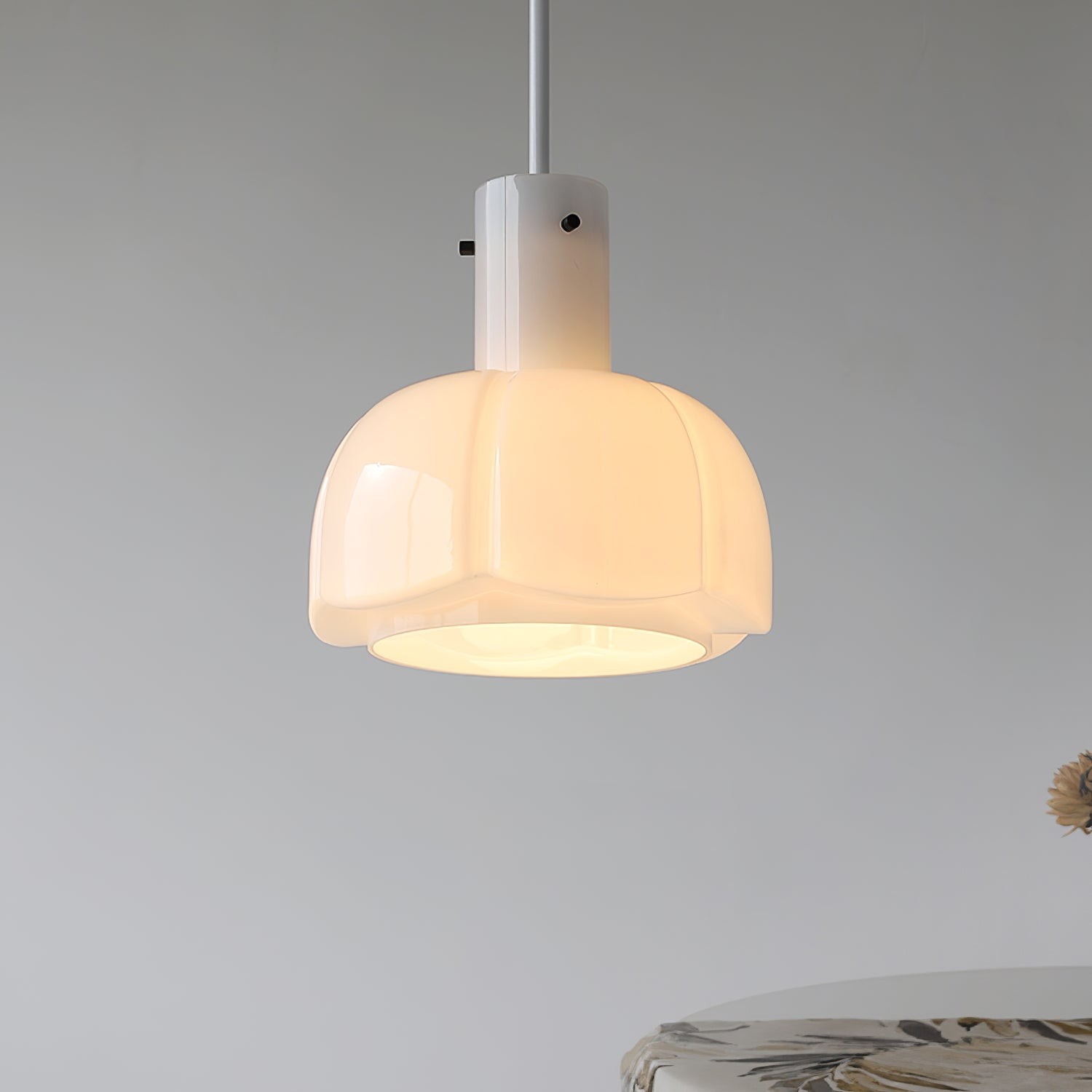 French Pastoral Style Petal Glass Pendant Light M123