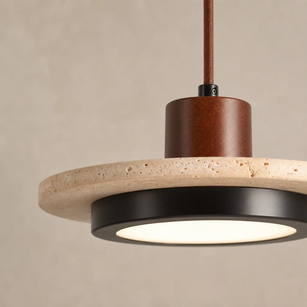 Zbliżenie lampy wiszącej LED Creative Retro Regular Disc M254
