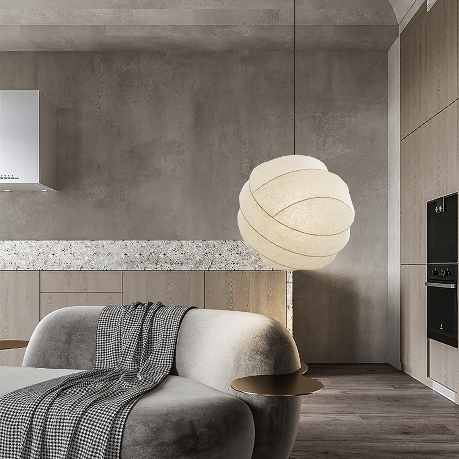 Wabi-Sabi Style Fiber Cocoon Pendant Lamp M505