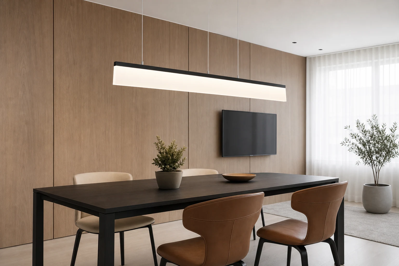 Lampa wisząca GREGER Slim Case w stylu lifestylowym