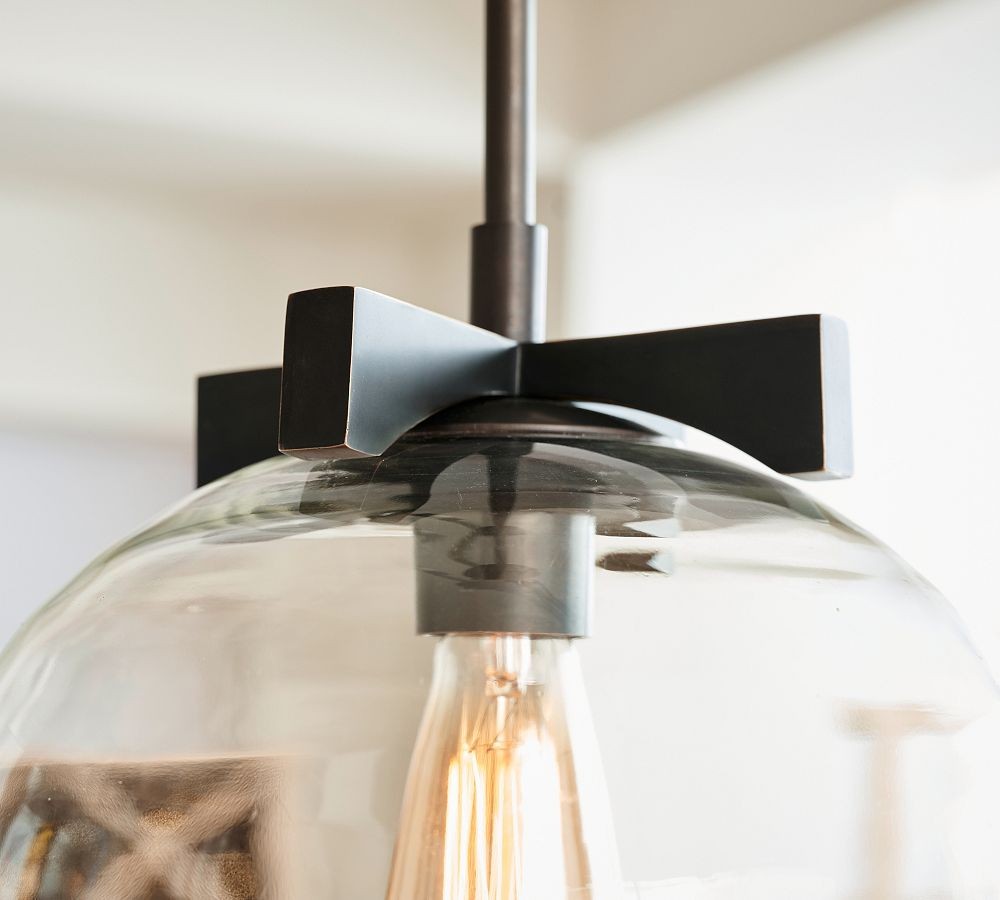 Auria Metal Brass Pendant Lighting - Vintage Finish with Glass Shade T002