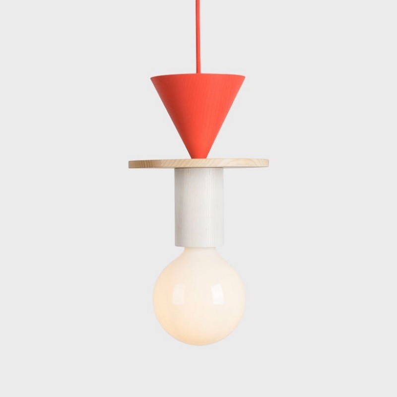 Creative Color Block Wooden Pendant Light S166