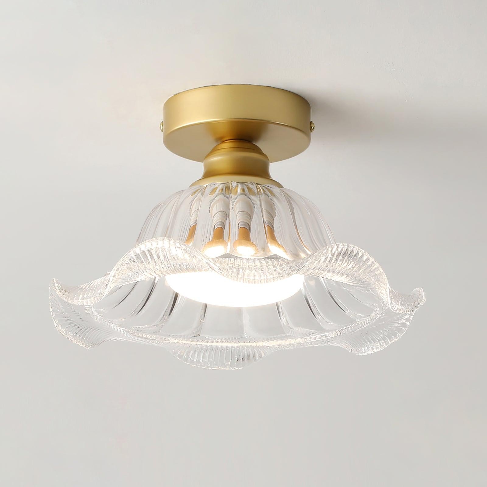 Vintage Glass Flower Ceiling Light M332