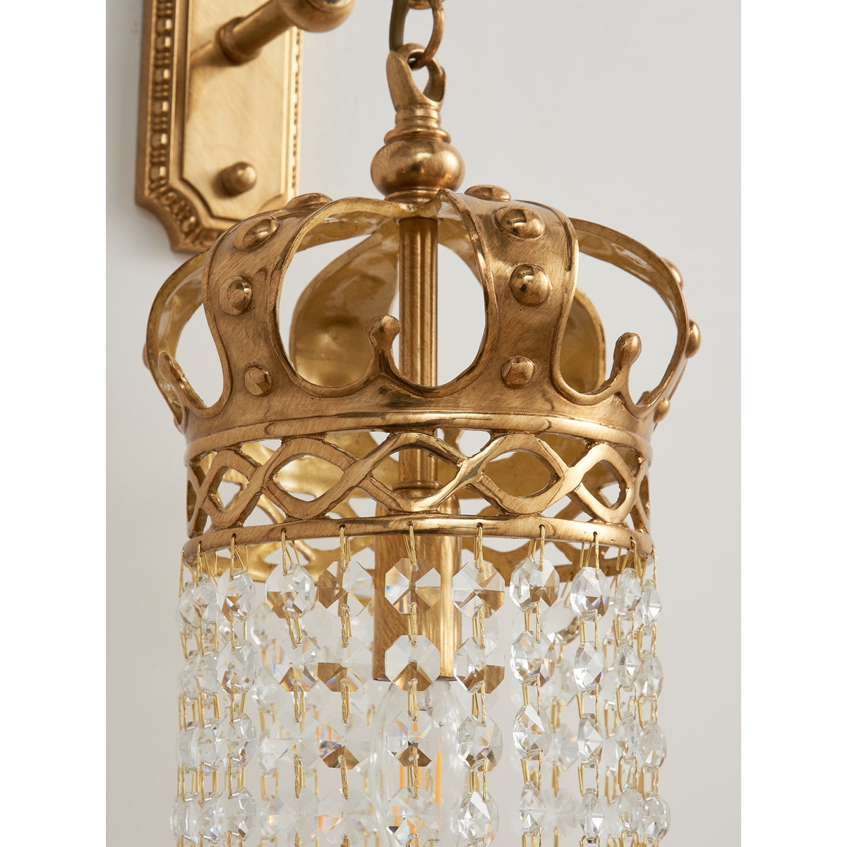Timon Brass Crown Wall Lamp D745