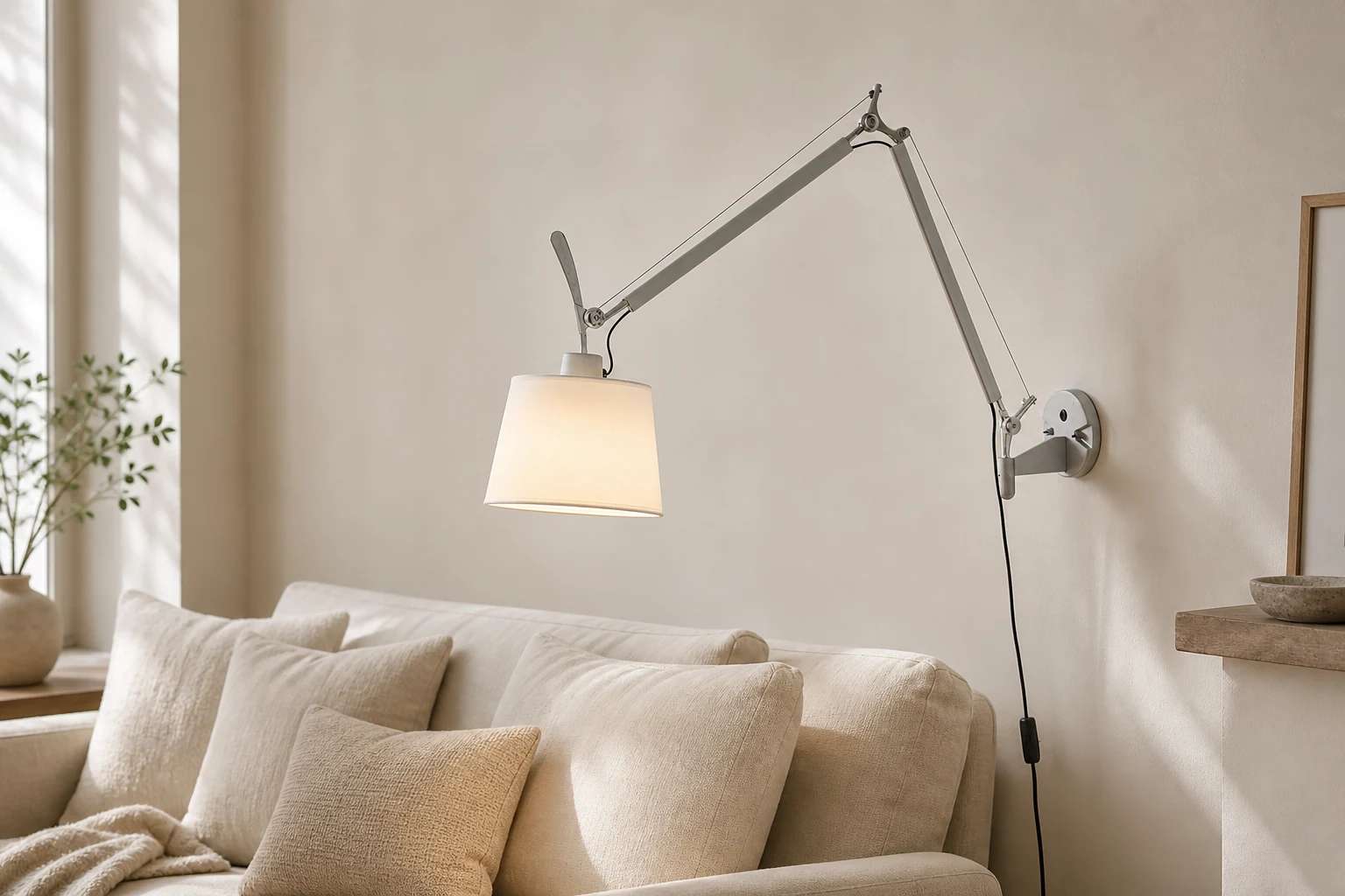 Lampa ścienna Artemide D715 w stylu lifestylowym