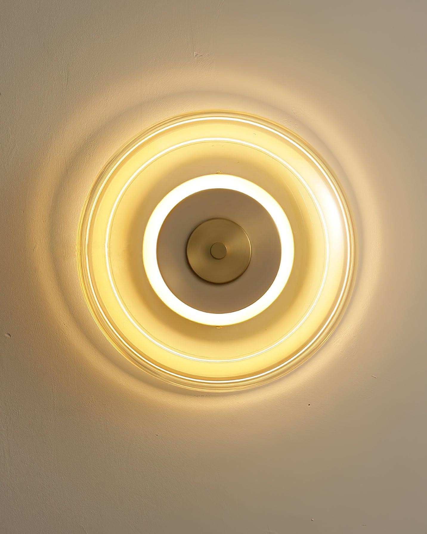 Postmodern Brass Glass Wall Lamp M214
