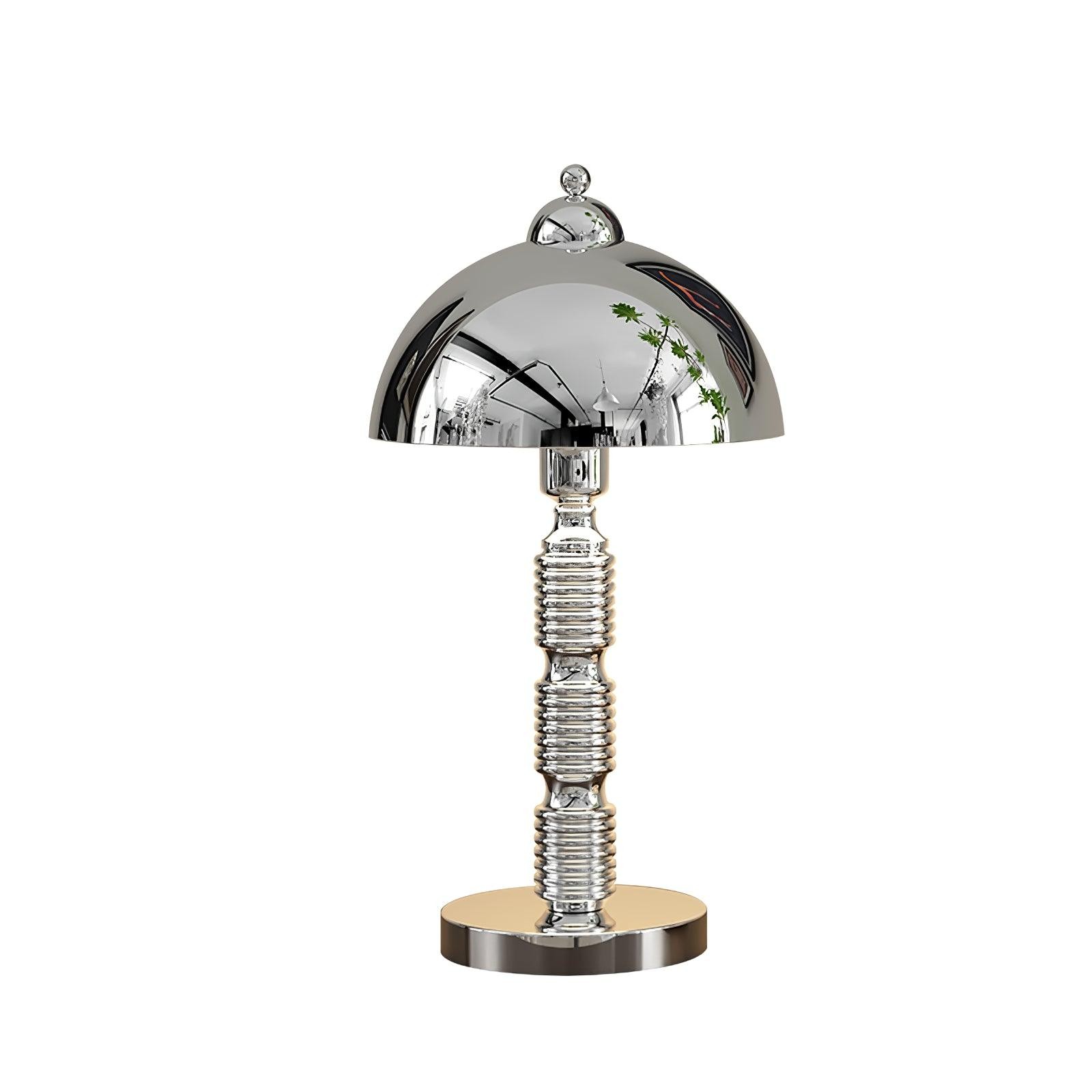 Nordic Iron Round Shade Pleated Base Table Lamp M360