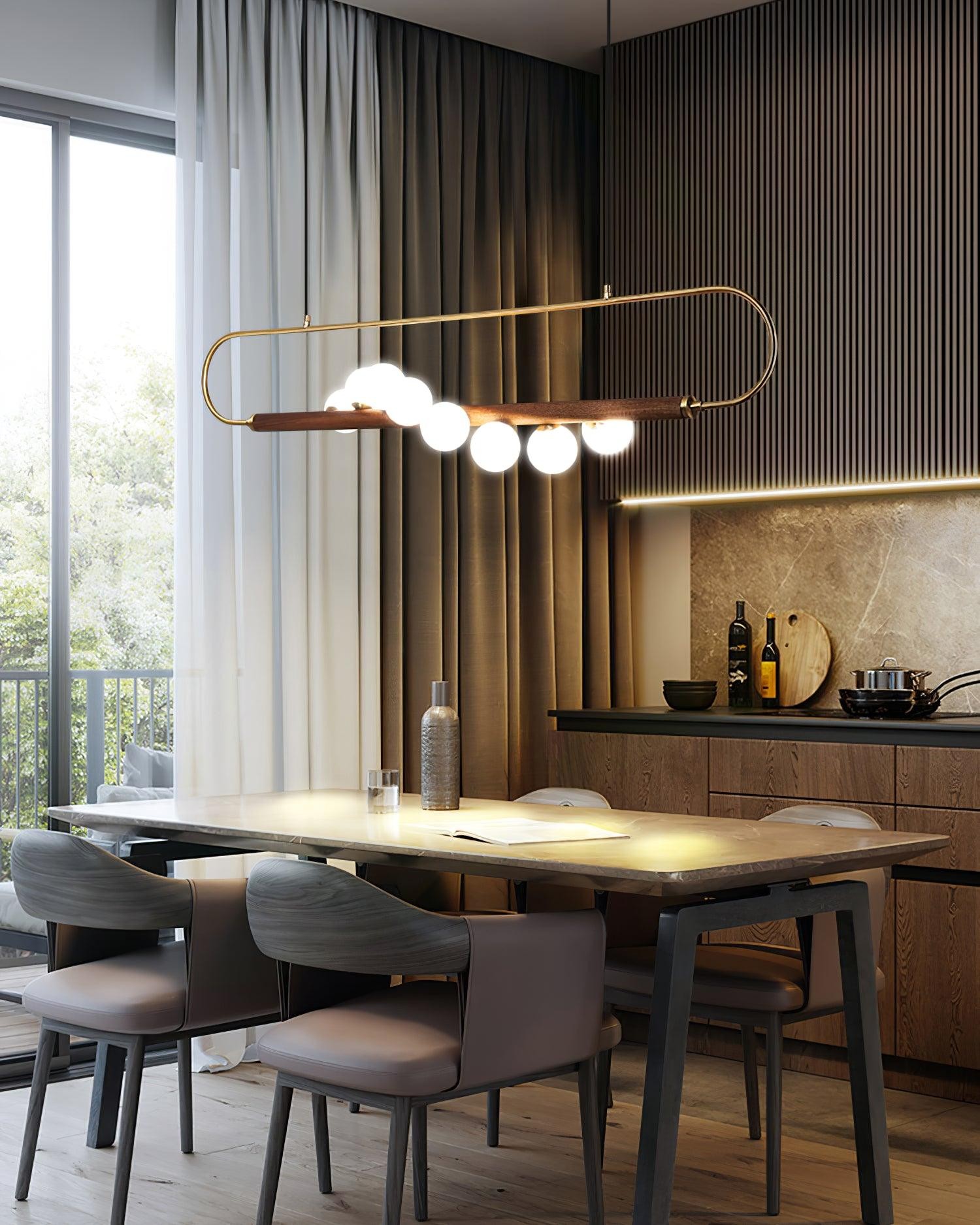 Modern Walnut Simple Chandelier M132