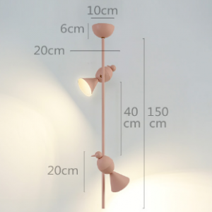 Rysunek wymiarowy wiszącej lampy dla ptaków FLYCATCHER