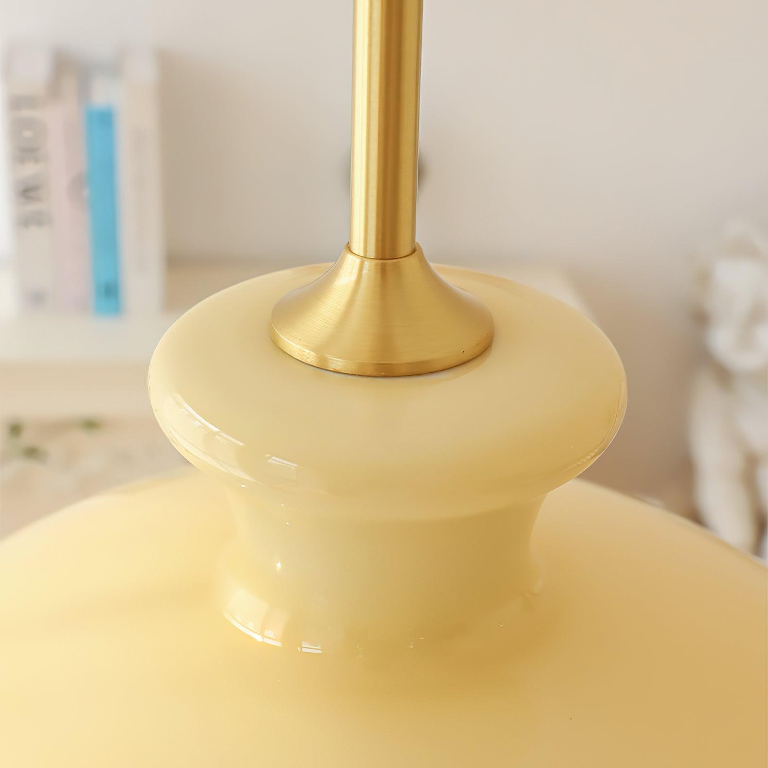 Round Yellow Stylish Simple Glass Pendant Lamp M36
