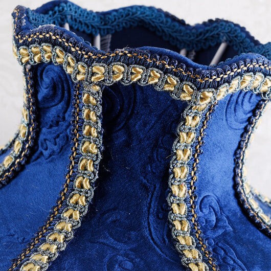 Palace Decoration Design Dark Blue Fabric Table Lamp M14